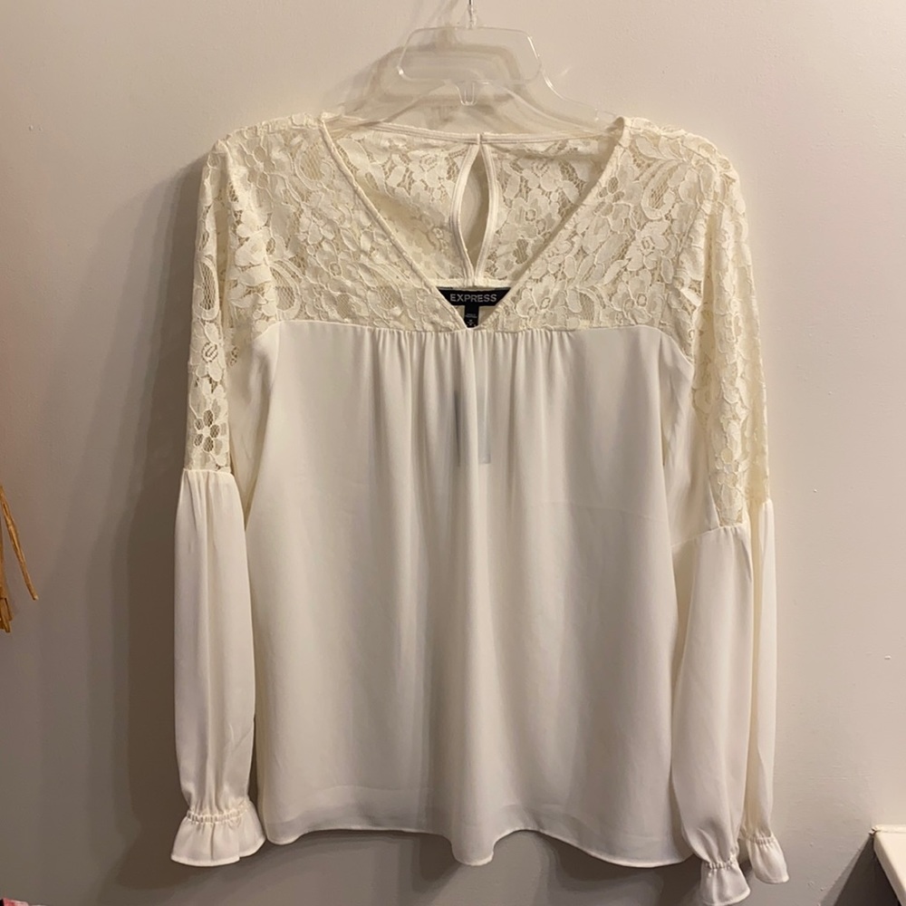 NWT Express Cream Lace Blouse